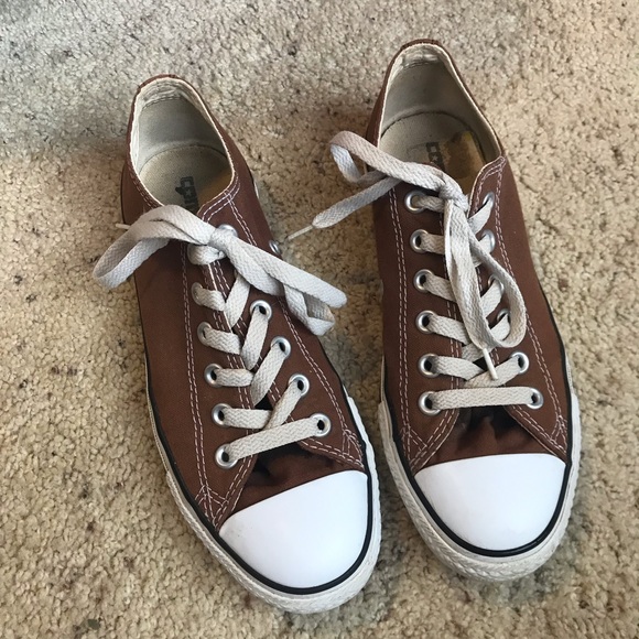 brown converse poshmark